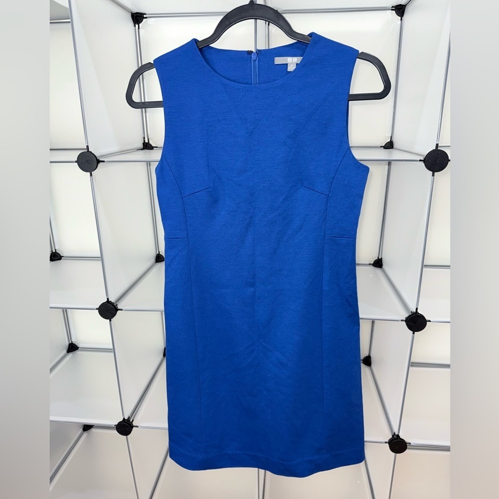 Uniqlo Women's Blue Sleeveless Sheath Dress Size XS - Picture 2 of 8